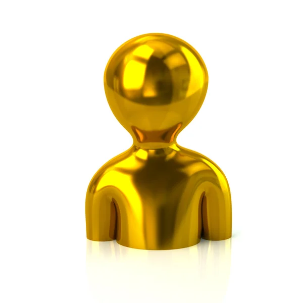 Ikona złotego profilu — Zdjęcie stockowe