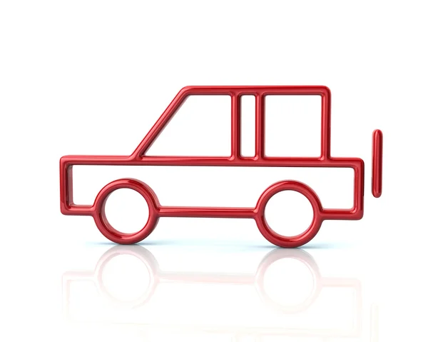 Ikona samochodu suv czerwony — Zdjęcie stockowe