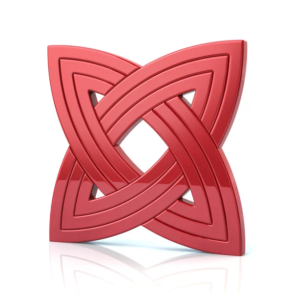 Red basic knot design — Stock Photo, Image