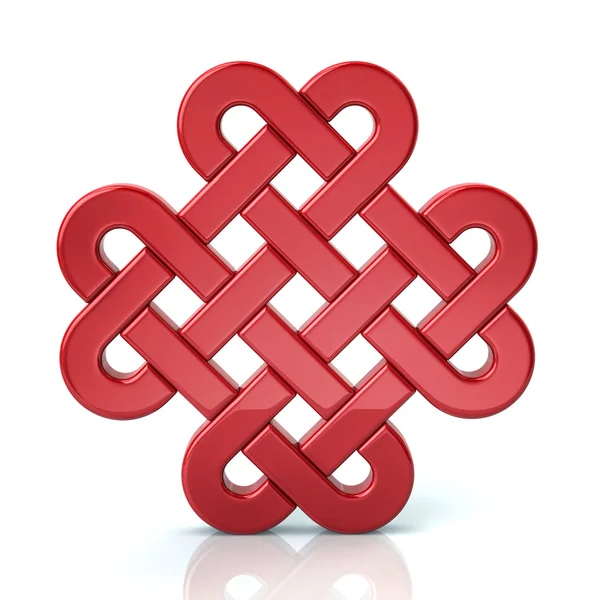 Red eternal knot — Stock Photo, Image