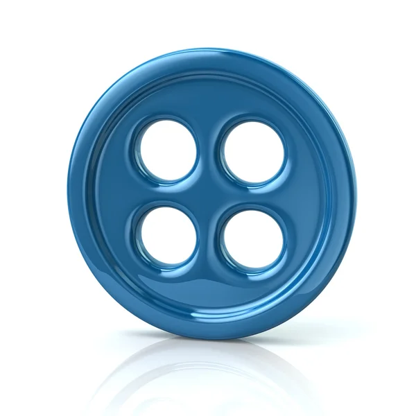 Blue clothing button — Stock Photo, Image