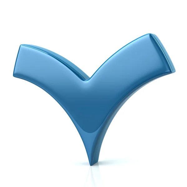 Blue confirm icon — Stock Photo, Image