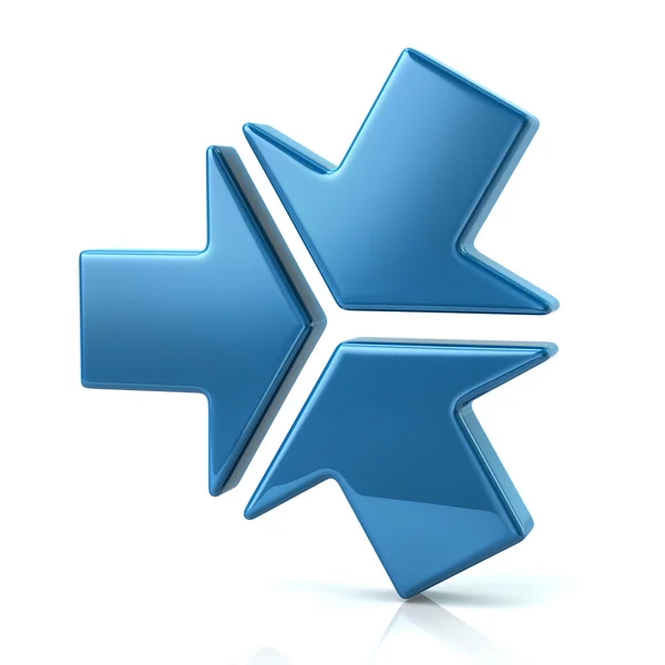 Three blue arrows — Stock Photo, Image