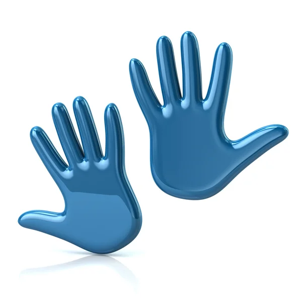 Duas palmas azuis — Fotografia de Stock