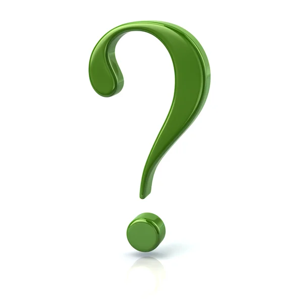Green question sign icon — Stock Photo, Image