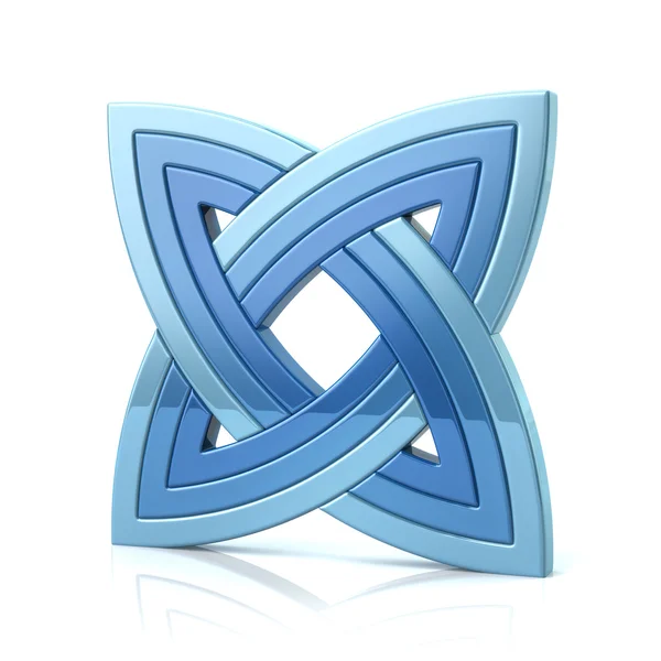 Blue knot design icon — Stock Photo, Image