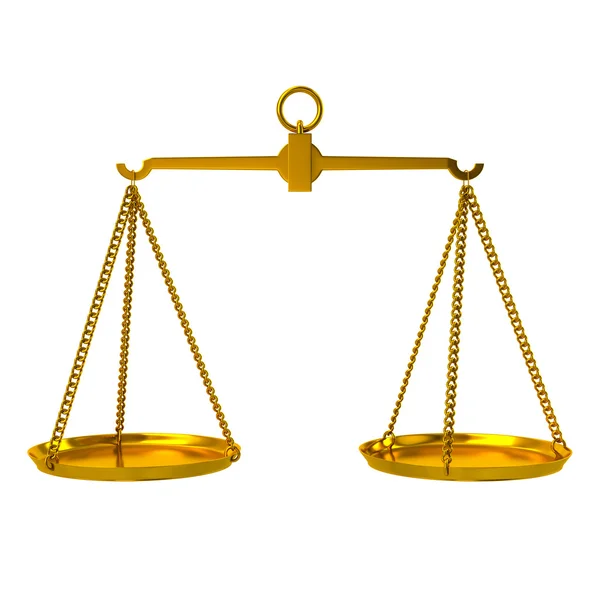 Altın adalet ölçekler simgesi — Stok fotoğraf