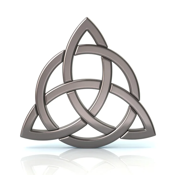 Silver celtic trinity knot — Stock Photo, Image