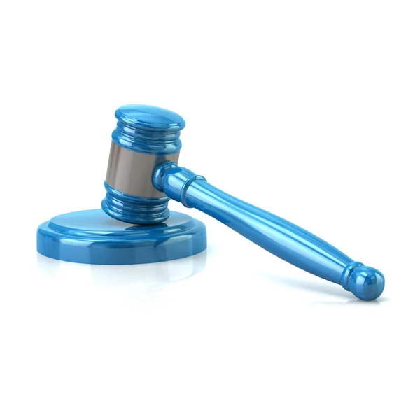 Azul jueces martillo icono — Foto de Stock