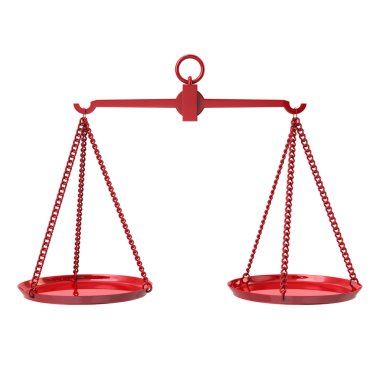 red justice scales symbol clipart