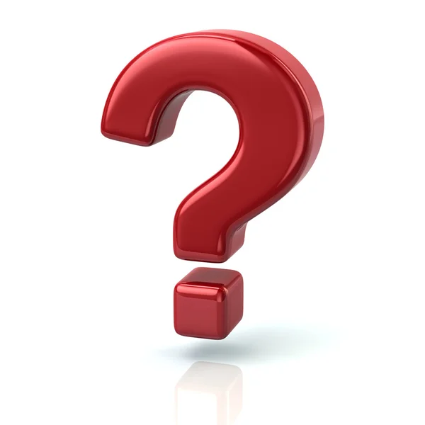 Red question mark icon — Stock Photo, Image