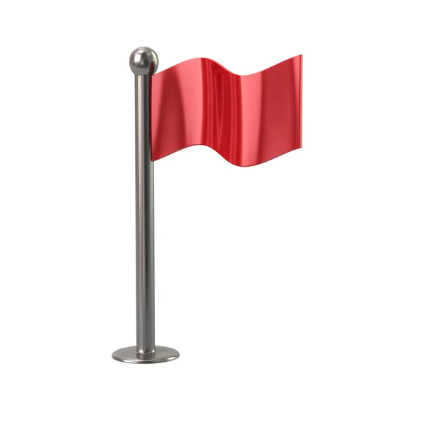 붉은 깃발 모양 — 스톡 사진