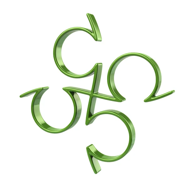 Grüne abstrakte Puzzle-Symbol — Stockfoto
