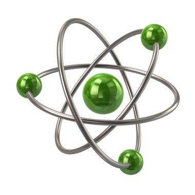 Yeşil atom molekül simgesi