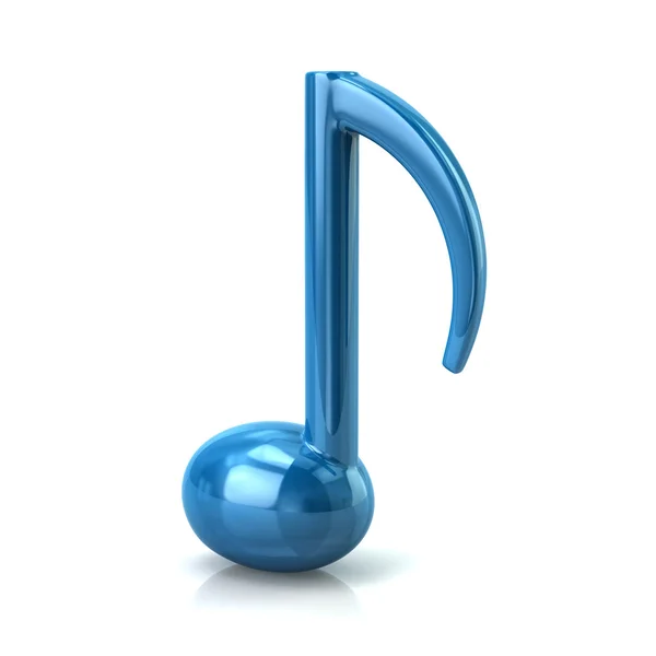 Muzyka niebieski Uwaga ikona — Zdjęcie stockowe