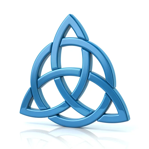 Icona blu del nodo di trinità celtica — Foto Stock