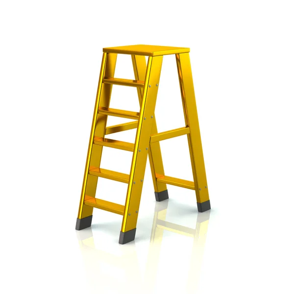 Golden ladder icon — Stock Photo, Image