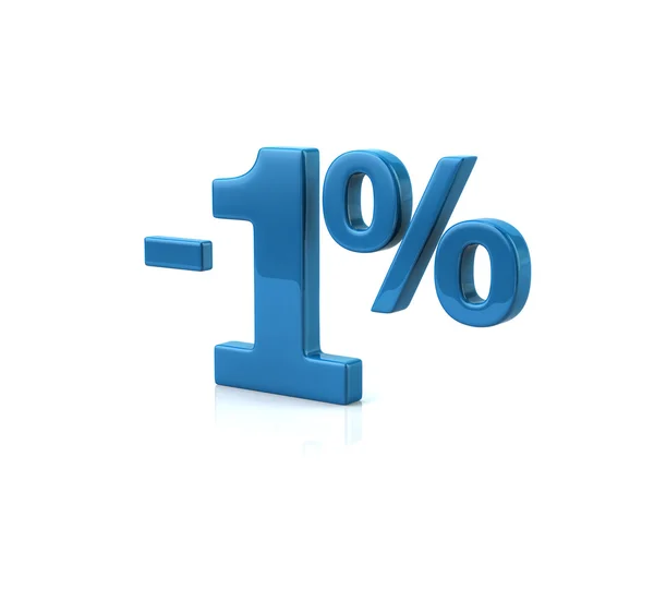 En procent rabatt ikonen — Stockfoto