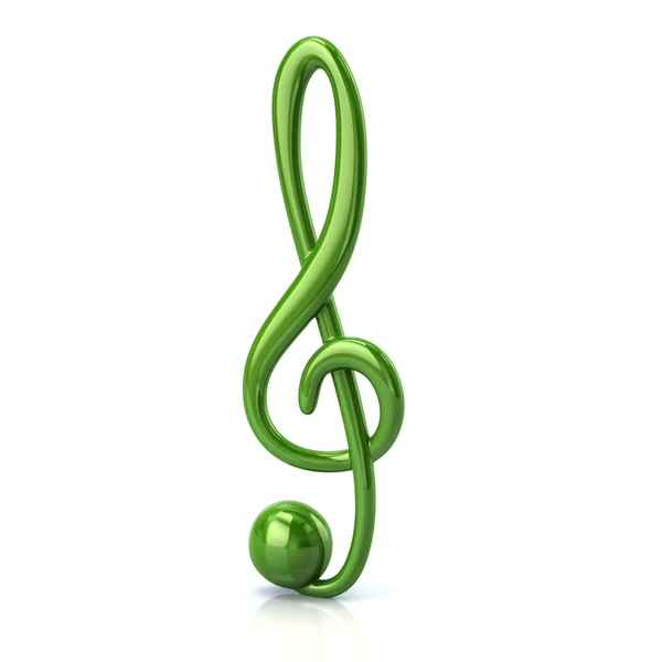 Música verde clave agudos —  Fotos de Stock