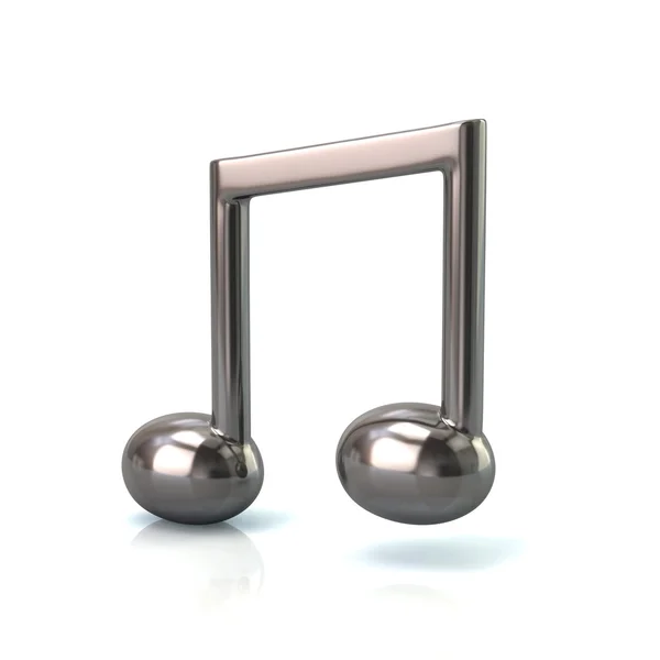 Silver music notes icon — Stock Photo, Image