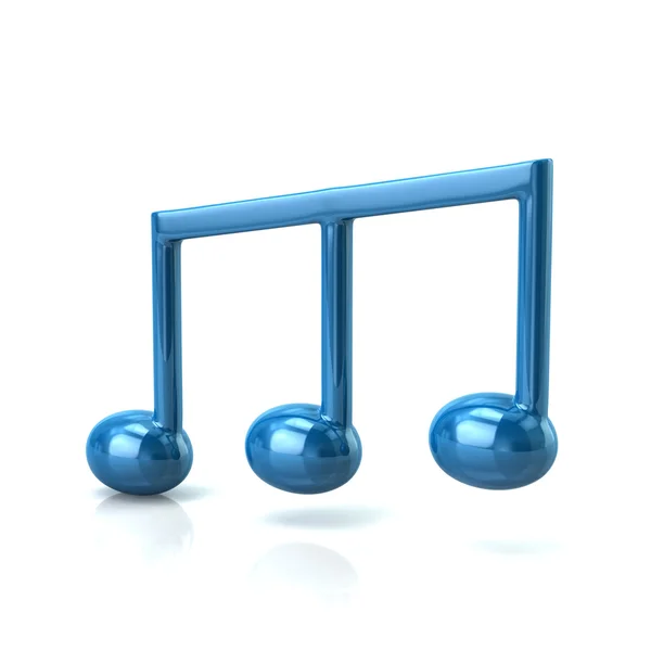 Muzyka niebieski notatki ikona — Zdjęcie stockowe