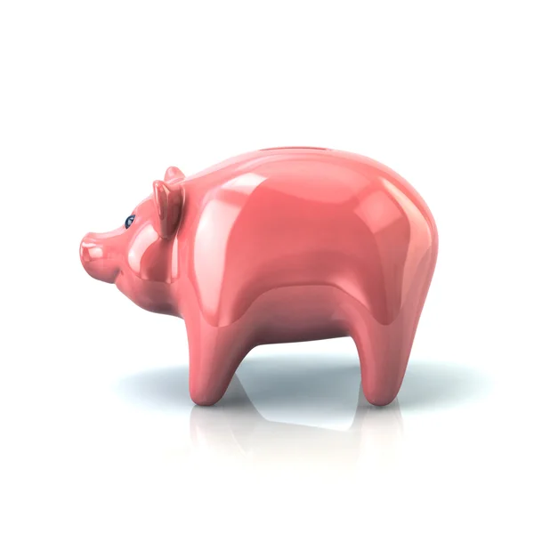 stock image pink piggy bank icon