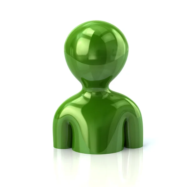 Green user avatar icon — Stock Photo, Image