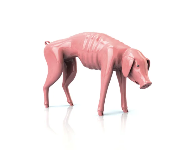 Poor piggy bank icon — Stock Photo, Image