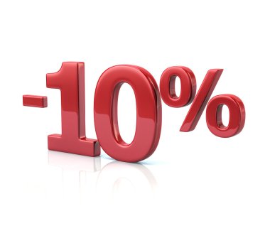 yüzde 10 indirim simgesi