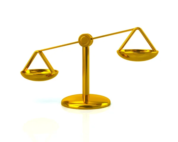 Golden justice scales icon — Stock Photo, Image