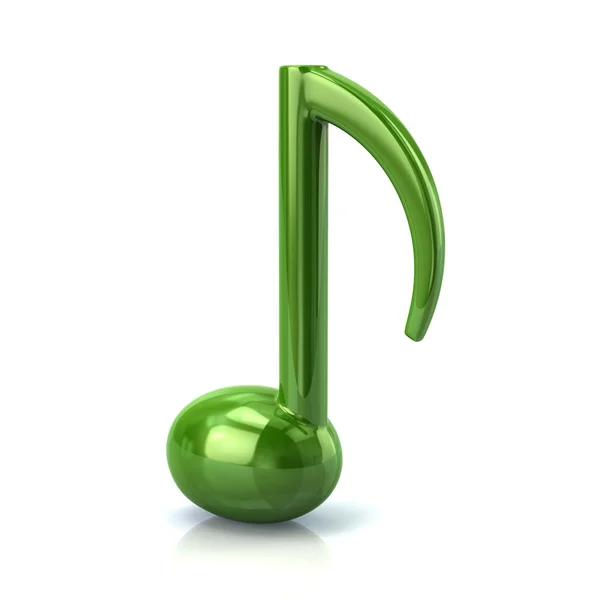 Icono de nota de música verde — Foto de Stock