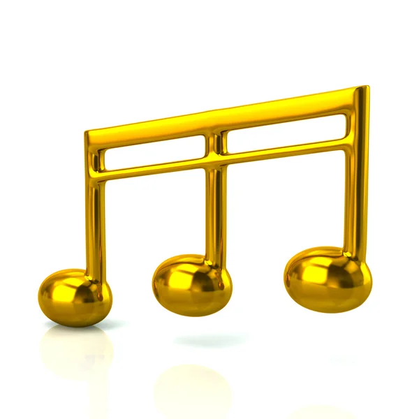 Gouden muziek notities — Stockfoto