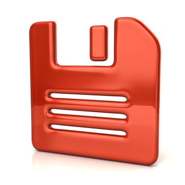 Kırmızı disket simgesini