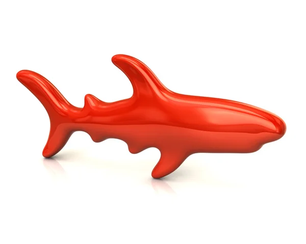 Red shark icon — Stock Photo, Image