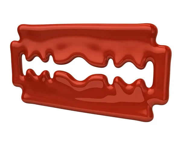 Turuncu bıçak ustura simgesi — Stok fotoğraf