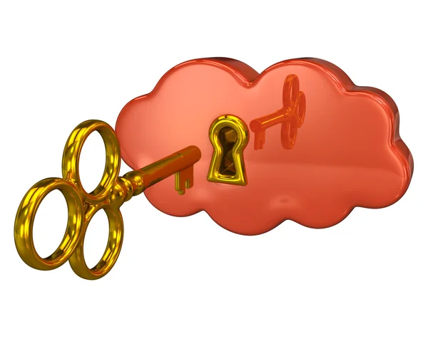 Cloud with key — Stock Photo, Image