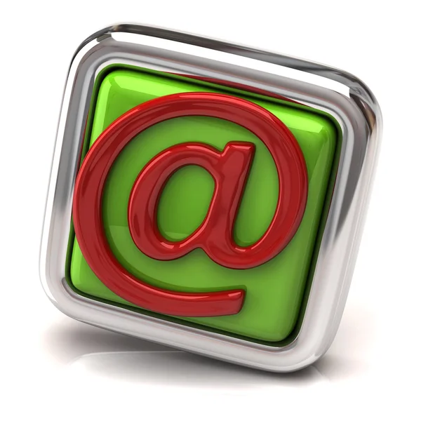 E-mail szimbólum fehér — Stock Fotó