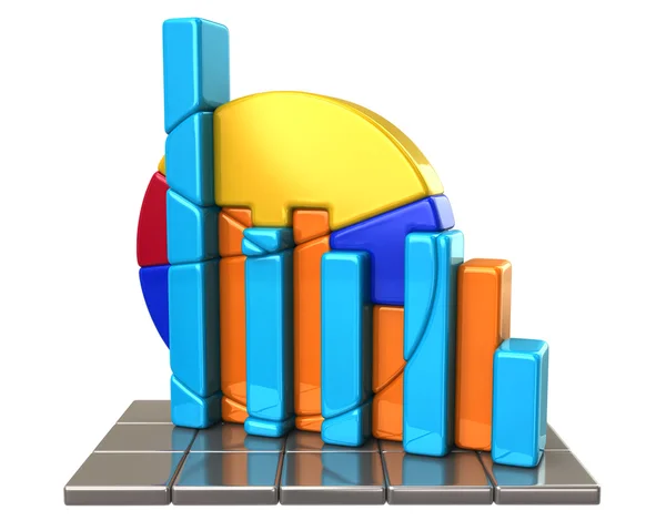 Business graph icon — Stock Photo, Image