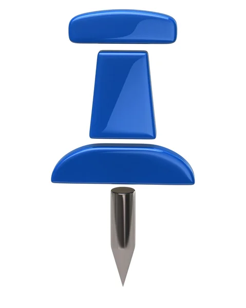 Icono de la chincheta azul —  Fotos de Stock
