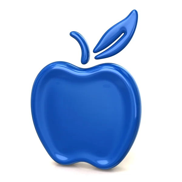 Jabłko symbol na białym tle — Zdjęcie stockowe