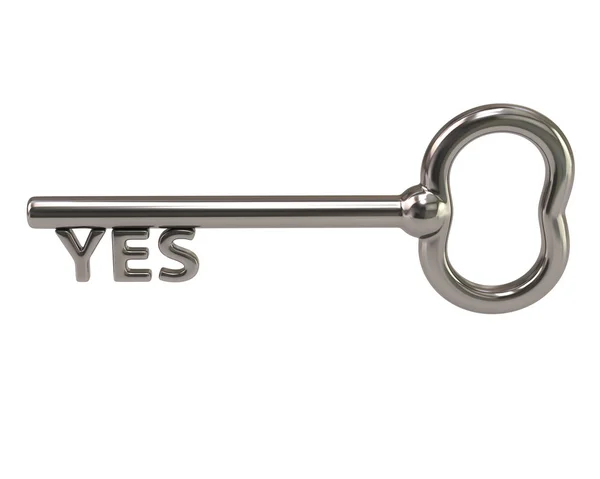Key with word yes — Stock Photo, Image