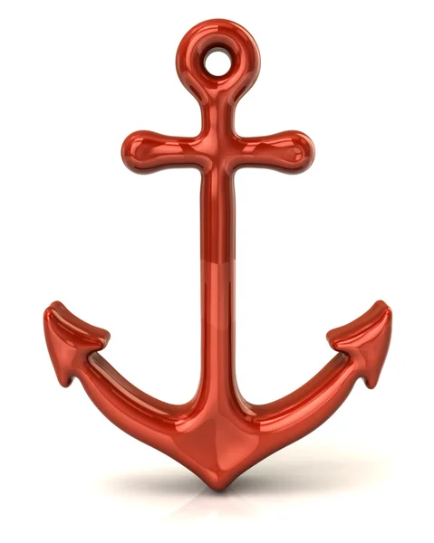 Red anchor icon — Stock Photo, Image