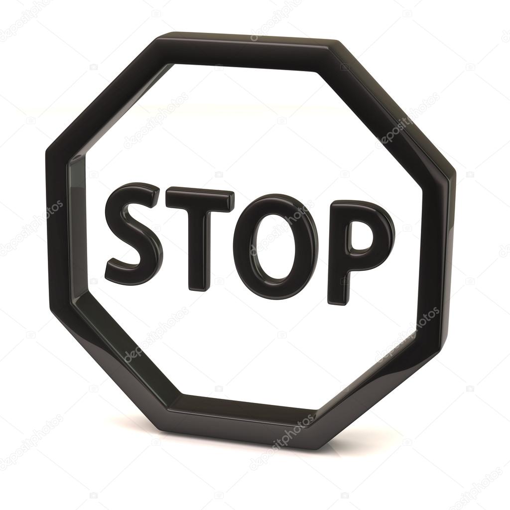 Black stop sign — Stock Photo © valdum #64575051