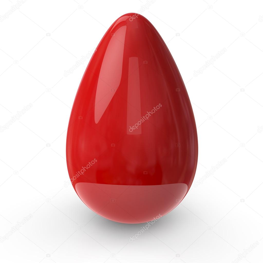 Red egg on white