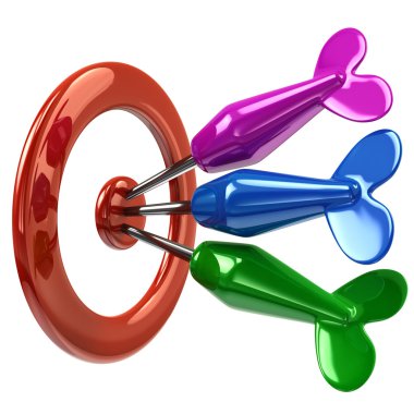 Renkli Dart bir hedef