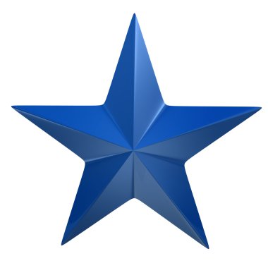 beyaz arkaplanda izole edilmiş yıldız