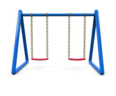 İki beyaz salıncağa