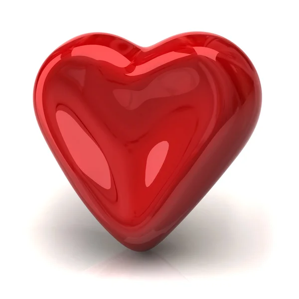 Icono corazón rojo — Foto de Stock
