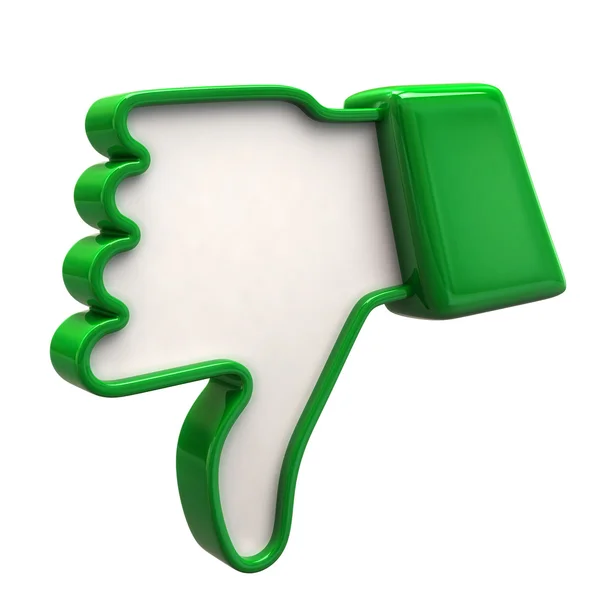 Green thumb down icon — Stock Photo, Image