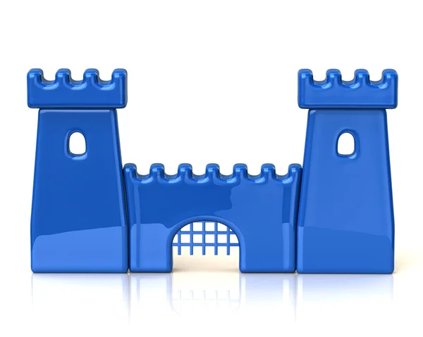 Modrý hrad ikona — Stock fotografie